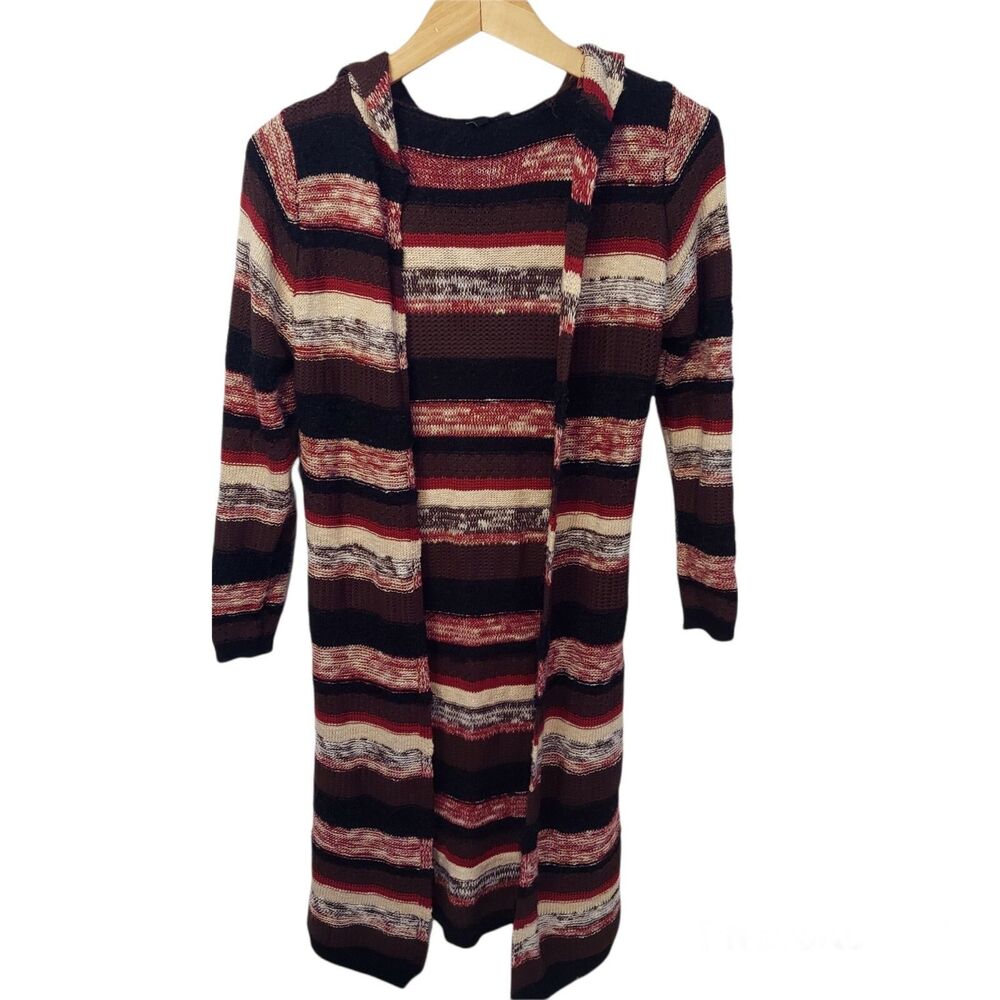 Derek Heart Open Front Sweater Medium Hoodie Duster
